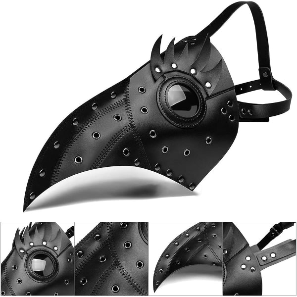 IC ThinkTop Pestlæge Fuglemaske Lang Næse Næb Cosplay Steampunk Halloween Kostume Tilbehør Festival Fest Udklædning Style-C Style-I