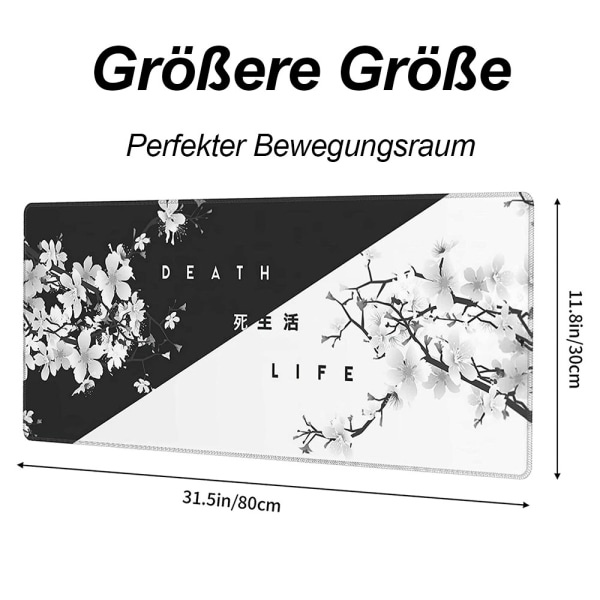 IC Sort Hvid Kirsebærblomst Japansk Sakura Liv