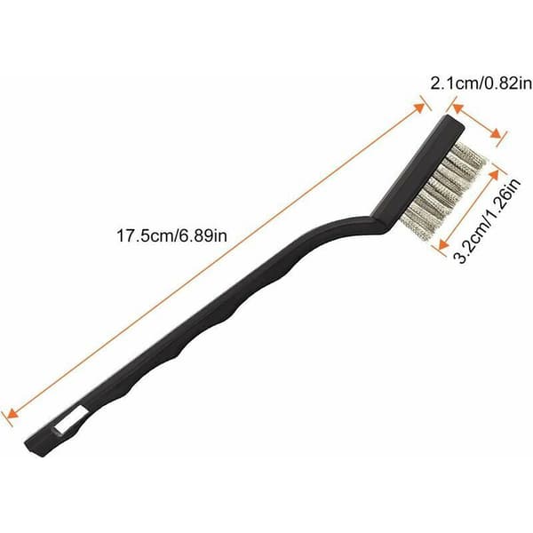 Trådbørstesæt 15 stk. til rengøring af rust og støv, 5 nylon, 5 messing, 5 rustfri stålbørster, 17 cm