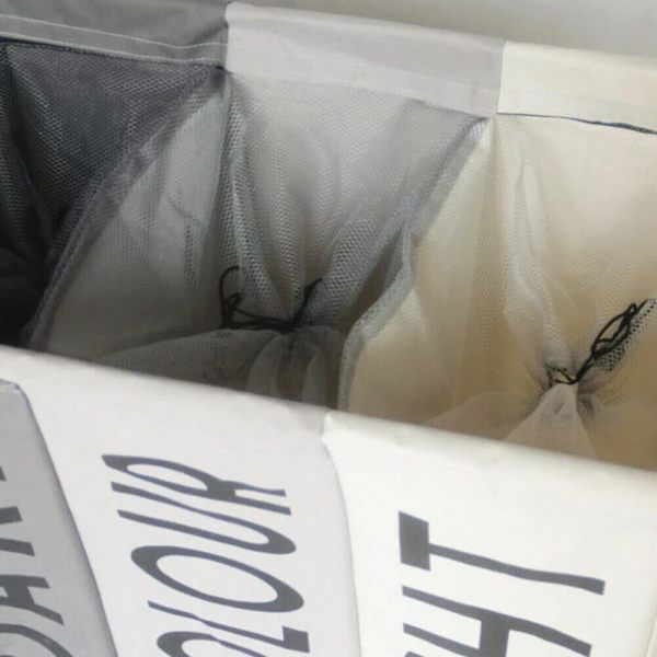 Elegant 3-piece Laundry Basket: Sort, Organize and Save Space Grey