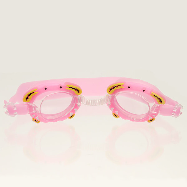 Lasten uimalasit pojille ja tytöille, vedenpitävät, erittäin kirkkaat uimalasit, söpöt sarjakuva lasten uimalasit Pink Crab