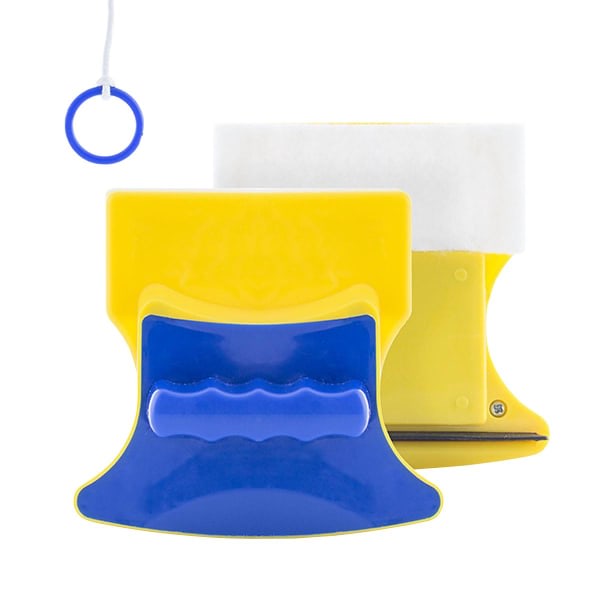Magnetisk fönsterputsare - 4x svampar gul