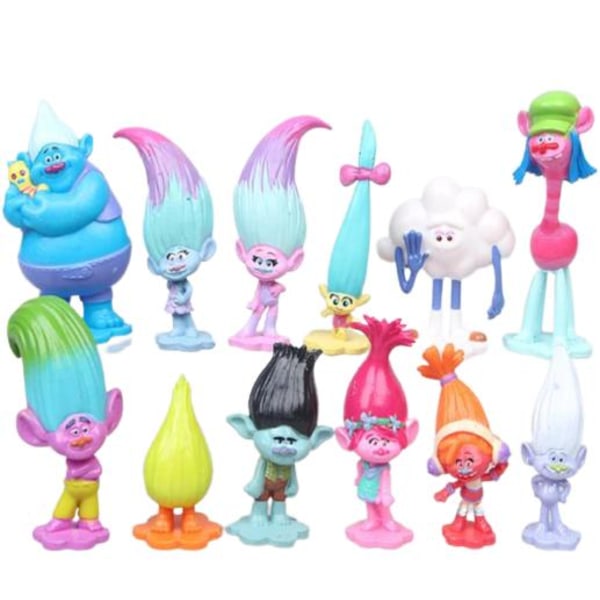 12 stk Trolls Figurer - Julegaver