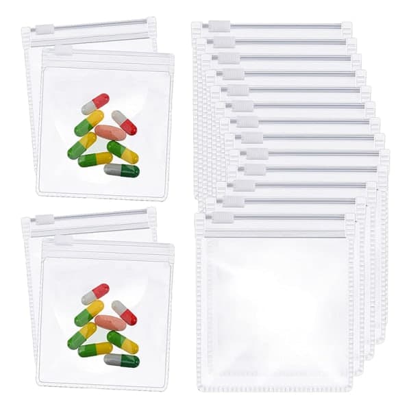 IC piller räkning och sortering bricka med blixtlås piller arrangör P 10PCS