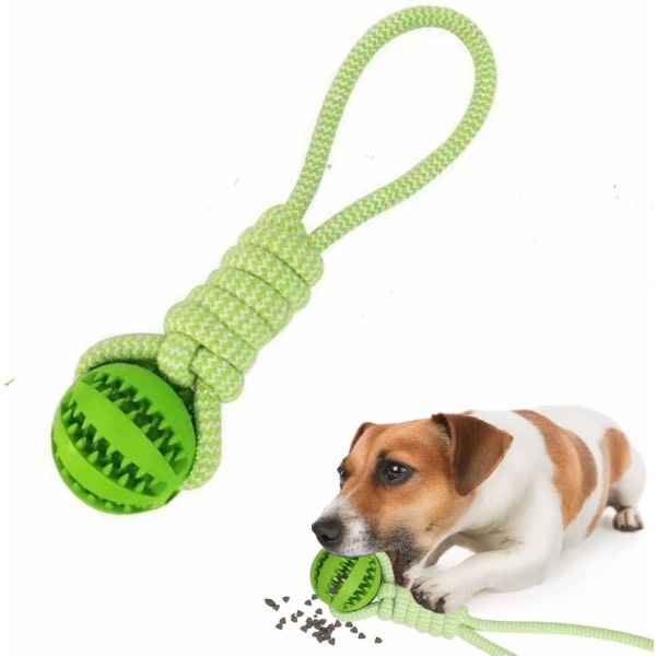 IC NOE Hundleksaksboll med rep, liten hundboll med dental