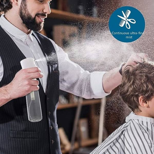 Hiussuihkepullo, 300 ml jatkuva vesisumutin Suihkepullo Tyhjä Hieno sumu Salon kampaamo Suihkepullo Kiharille hiuksille, kasveille, lemmikeille, H