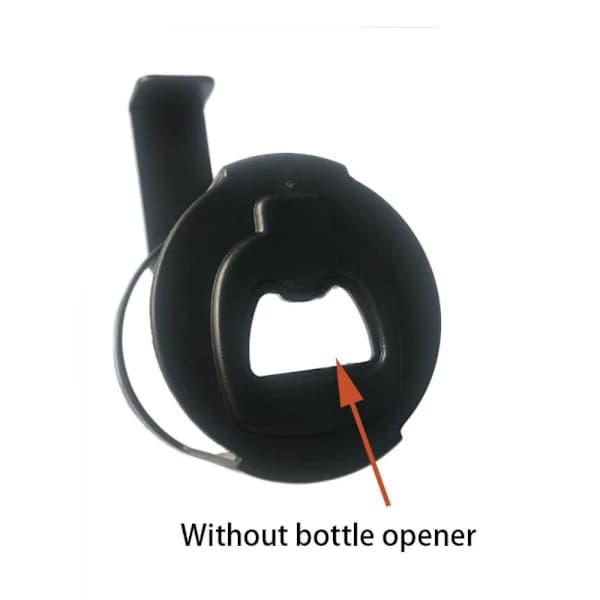 Krus/dåse/flaskeholder til bil med flaskeåbner, sort