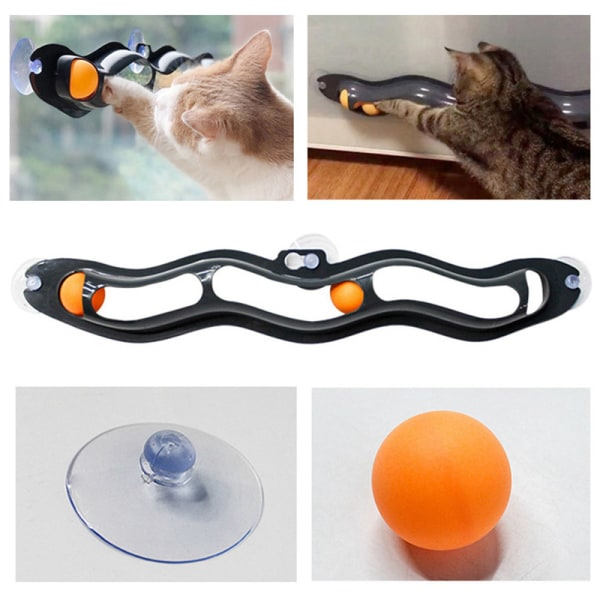 IC Interaktiv Spårboll Leksak för Katt Fönster Sugkopp Spårboll Ca