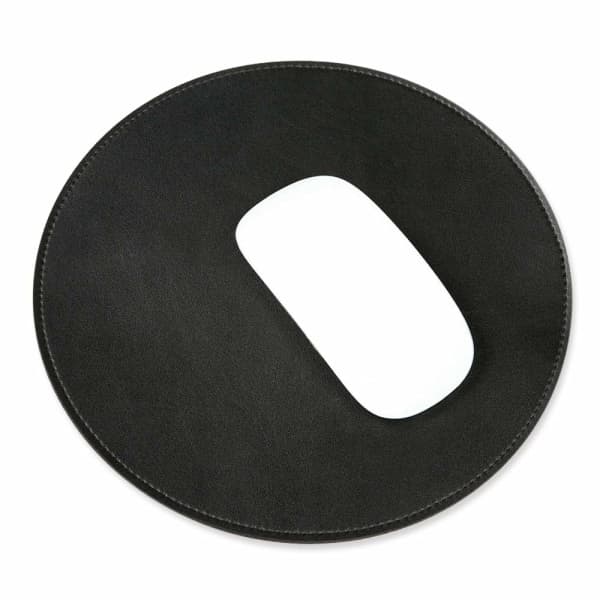 IC Premium metal musmåtte i aluminium, ZA-PU læder - sort