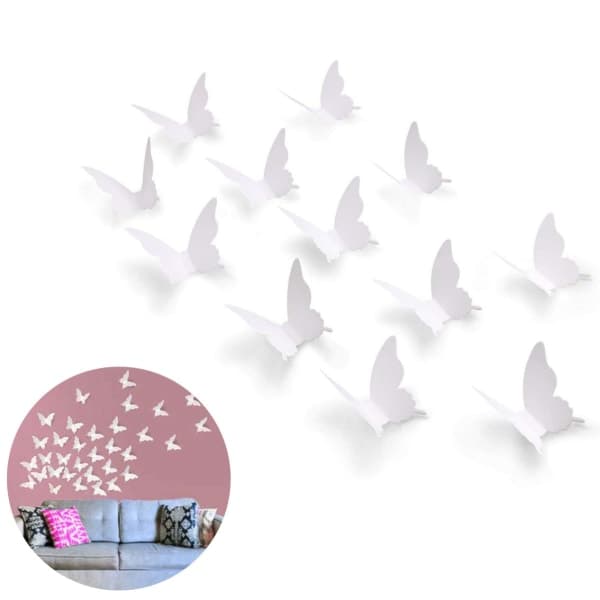 IC 100 8CM3D Butterfly Wall Decals, Stickers, Decorative Tape and Adhesive Dots