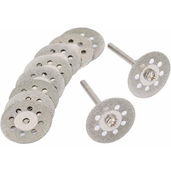 Förpackning med 12 st 22 mm Mini Perforerade Diamantkapskivor, Kapskivor