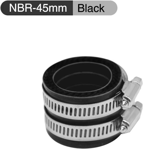 45 mm sort karburator gummiadapter indsugningsrør – til MIKUNI KEIHIN KOSO PWK 35-55 mm