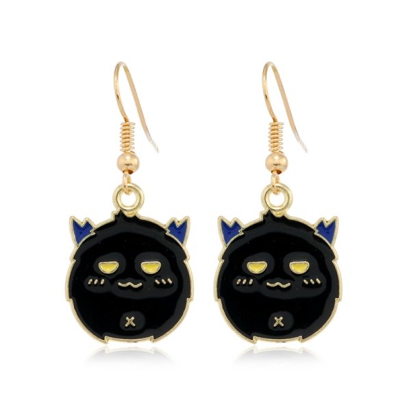 IC Halloween-øreringer, hengesmykke for kvinner, julesmykkegaver, halloweengaver, svart liten djevel
