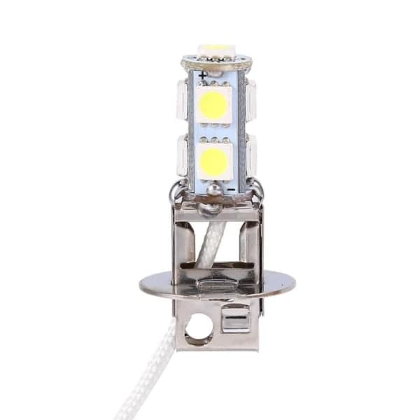 H3 LED tåkelyspærer 9 SMD Plug And Play Lavt strømforbruk For DC 12V biler Hvit 2-pakning