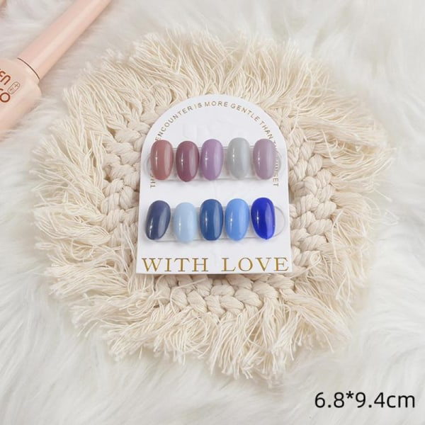 IC 10 st Ins Manikyr Fotorekvisita Kort Display Kartong Nail Art 1