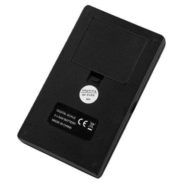 IC Bærbar Digital Lommevekt - 500 g Svart