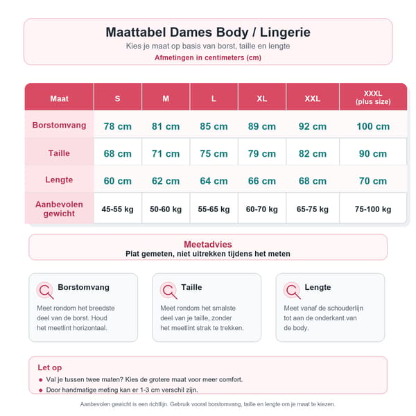 Rød blondebody for kvinner - Blondebody med åpen rygg - Justerbare stropper - M