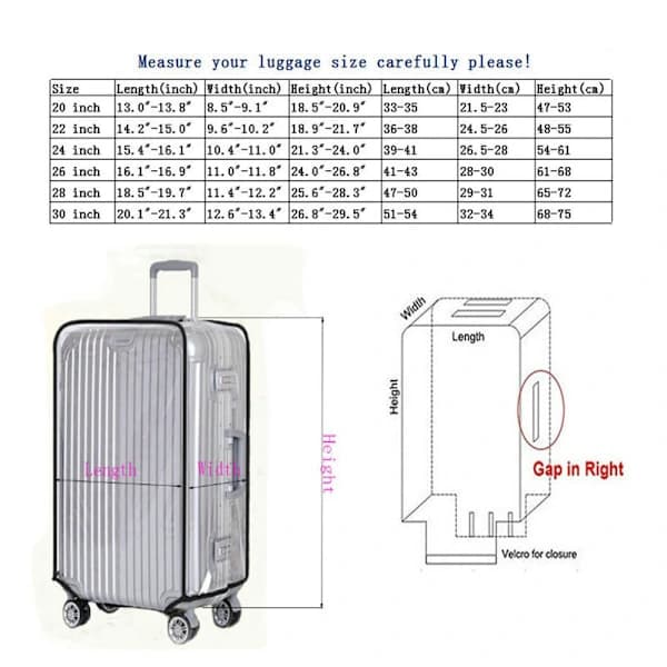 Bagagebeskyttelse Koffertbeskyttelse Passer de fleste 28 \" (19,7 \"L x 12.