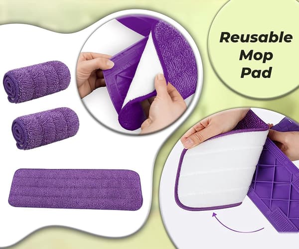 6 stycken - Spraymopprefill - Mopprefill Lämplig för mopp - Moppsystem - Mikrofiberduk - Mopprefill - Mikrofibermoppdyna Mopprefill