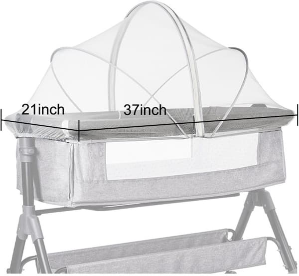 Mosquito Net - Protective - Net Cover - Cradle Accessory - Keeps - Insects/Cats - Two-Way Zipper - Comes - with - Storage Bag