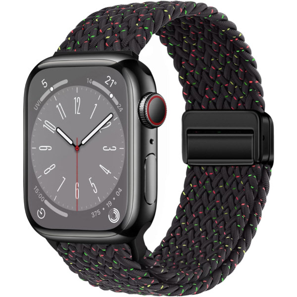 IC Sport Solo Loop -yhteensopiva Apple Watch -ranneke 38 mm 40 mm 41 mm naisille miehille, säädettävä magneettinen SE 9 8 7 6 5 4 3 Ultra 2