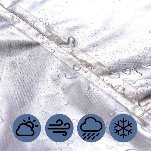 IC Silver Cover Vattentätt Skydd, 420D Anti-UV Skyddande Cover med Bärhandtag och Ventilationsfönster—123*123*74CM