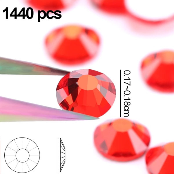 Krystal flatback No-Hotfix strass ss5 neglekunst orange