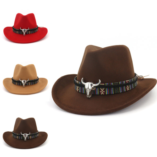 Cowboyhatt Stetson Style Fedora Summer Bred Brätte Cap Black