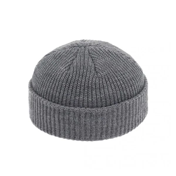 Lysegrå Ribstrikket Hue - Vinter Slouchy Hat grå gray
