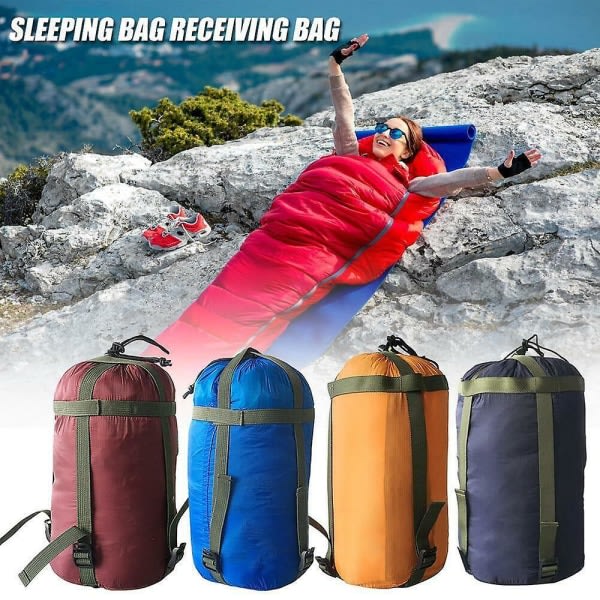 4 Säsonger Sovsäcksförvaringsväska Vattentät Utomhus Camping Vandring Kuvert Enkel Zip Bag Vinröd