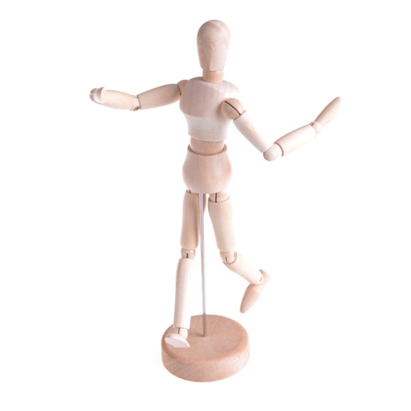 IC Trefigur i tredimensjonalt treverk Skisse Modellkunst Unisex Ekte farge 11.4CM