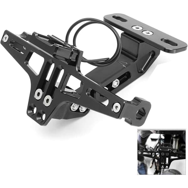 IC Justerbar Aluminium Motorcykel Nummerpladeholder