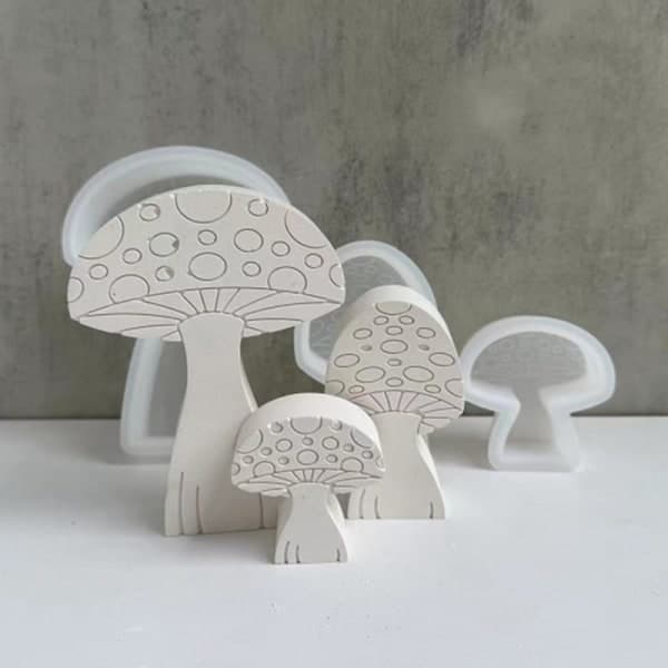 IC Håndlaget 3D Mini Sopp Lysform DIY Form Så M