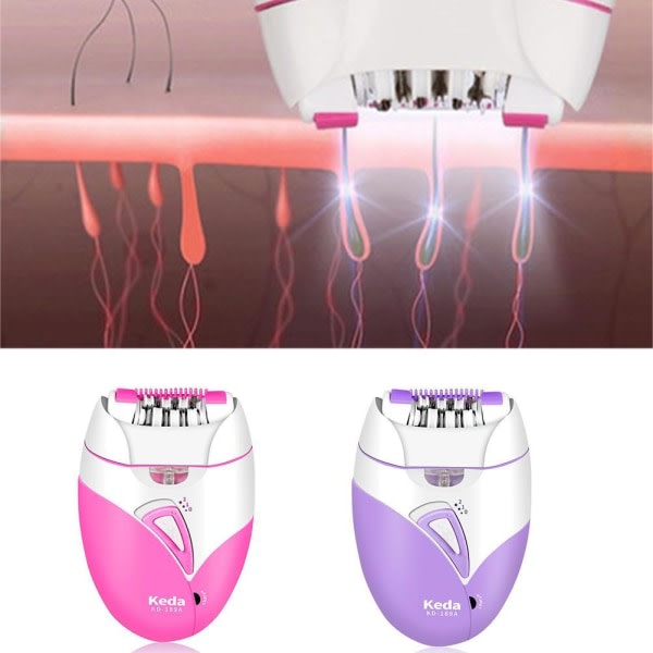 USBx oppladningsbar kvinnlig epilator kvinner rakapparat Hårborttagning Elect rosa 1SET IC