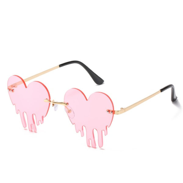 IC 2-pack färgglada hjärtformade solglasögon för män och kvinnor, roliga festglasögon för Halloween, bal