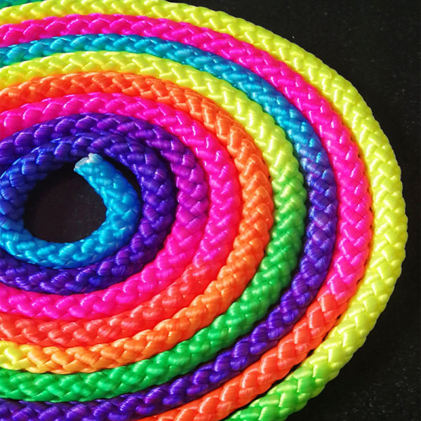 IC Gymnastik rep färgglada regnbåge färg gradient gymnastik rep