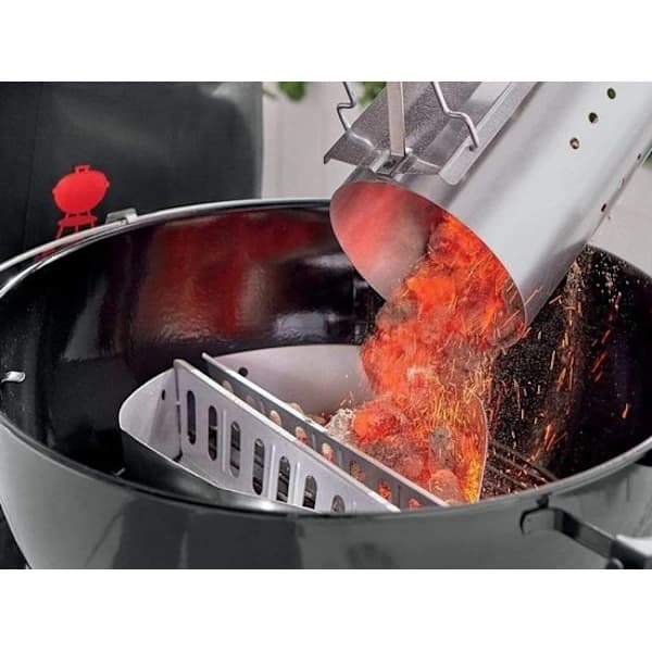 Kulholdere til Weber 7403, Briketkurve i rustfrit stål til 47,6 cm og 67 cm kulgrill, Indirekte varme, 2 stk., Sort