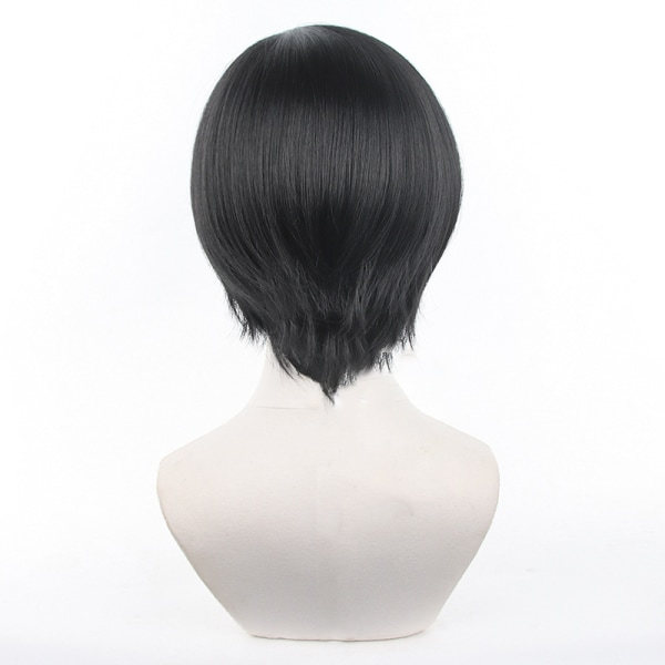 IC Anime Blue Lock ITOSHIRIN Cosplay Paryk Syntetisk 32cm Sort Hår