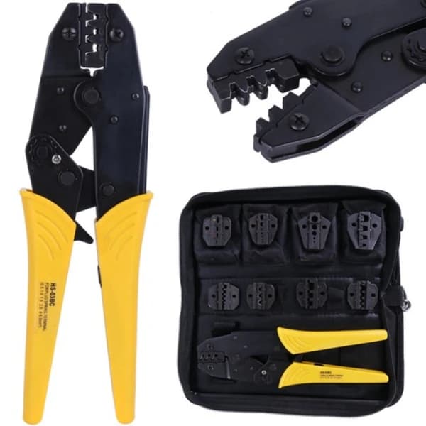 0,5-6mm² Cable Connectors Terminal Ratchet Crimping Wire Crimper Pliers Tool Kit