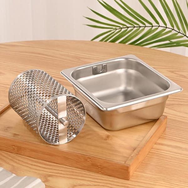 Smørruller, rustbestandig rustfritt stål, avtakbar roterende design for brød, toast og grilling, sølv, 17,5 cm