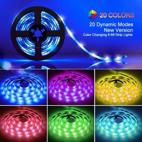 IC LED-stripe, 2M LED-stripe 5050 RGB LED-stripe IP20 Vanntett