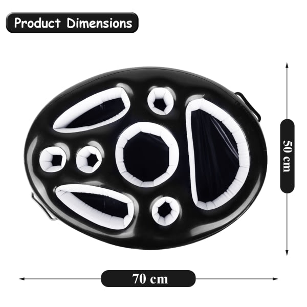 IC Oppblåsbar drikkeholder, flytende poolbar med 8 hull, drikkekopp