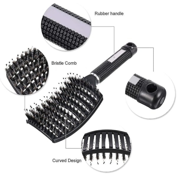 IC CNE 3-pack hårborste ventilerad böjd borste Avtrassel B