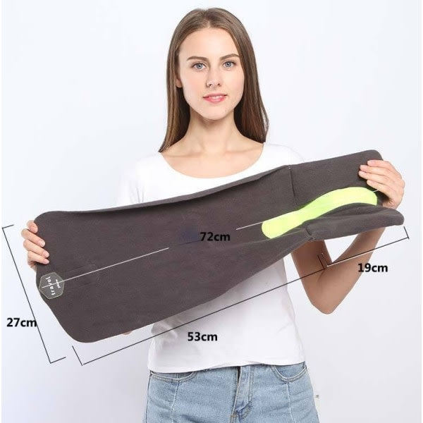 IC Pehmeä ja mukava matkakudde Superpehmeä niskatuki niskakudde 19*19*9cm ruutukuvio