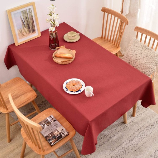 IC Rektangulära bordsdukar dukar Vattentät fläckbeständig duk Elegant lättskött för inomhus-, utomhusdekoration 140*300 cm