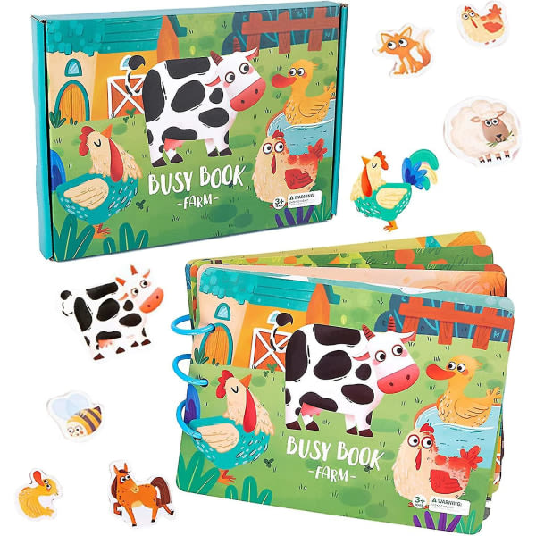 IC Tyst bok for småbarn Optagen bok Läromedel Hemskola Forskola Pædagogisk aktivitetsbog Leksaker Farm