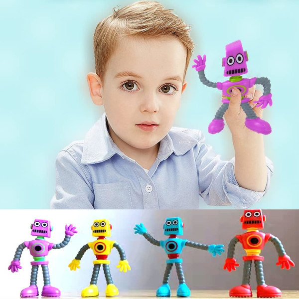 IC Figurer Robot Set med 4 Twisted Deformed Doll Dekompressionsleksak for pojkar Flickor Coola grejer Söta saker Rolig present