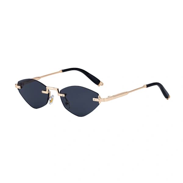 Trendy og eksklusive solbriller til kvinder C7 Guld Lysegrå Ydre Blå - metalstænger C7 Gold Light Grey Outer Blue