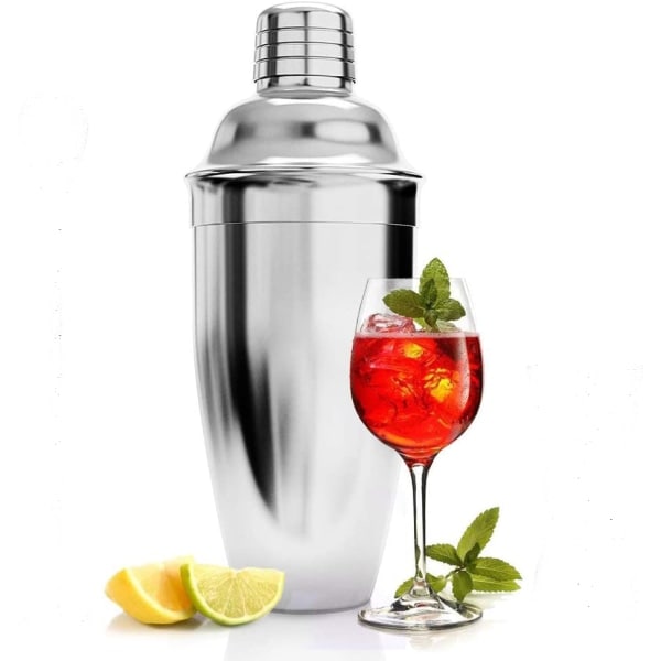 IC stykke cocktailshaker sæt 750 ml, rustfrit stål