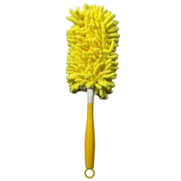 Populær chenille støvmopp klut vaskbar og gjenbrukbar White yellow 19*13cm